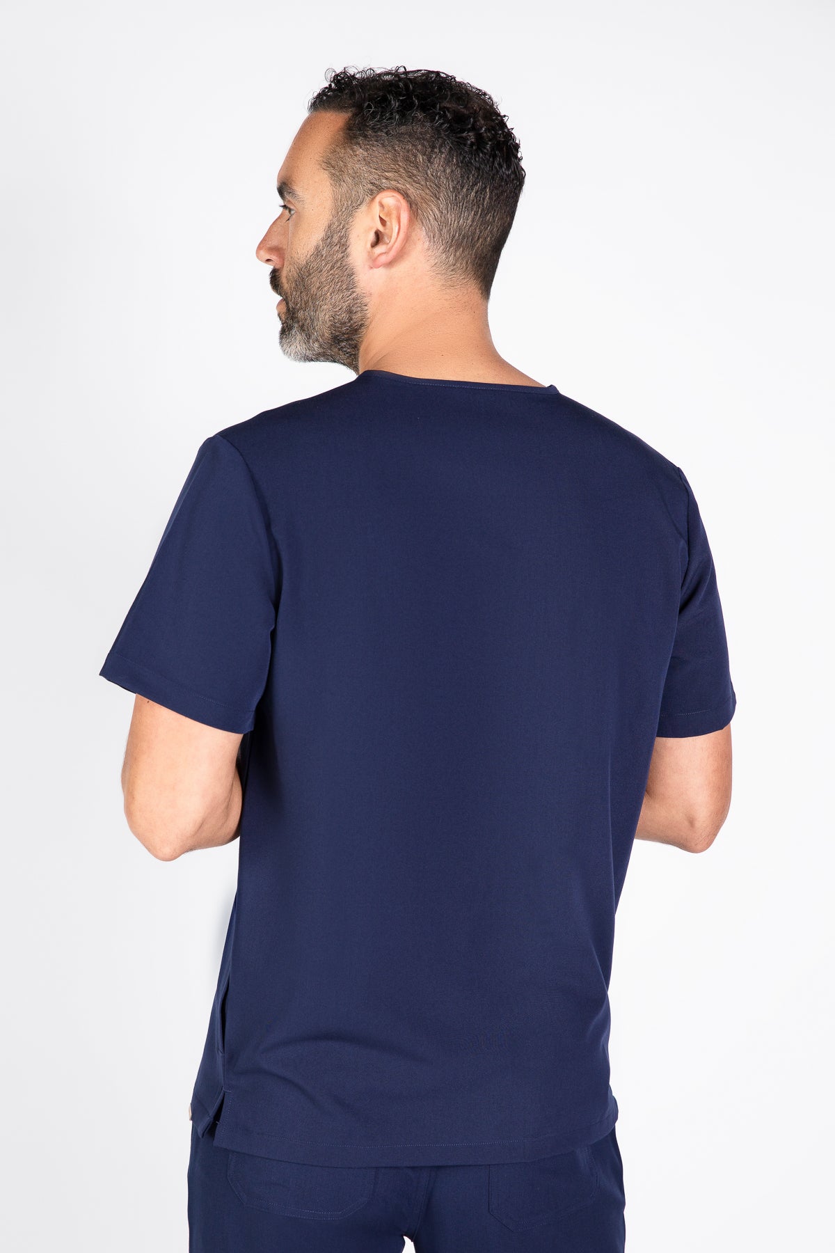 Tasca Men's V Neck Four pockets Scrub With Invisible Side Pockets