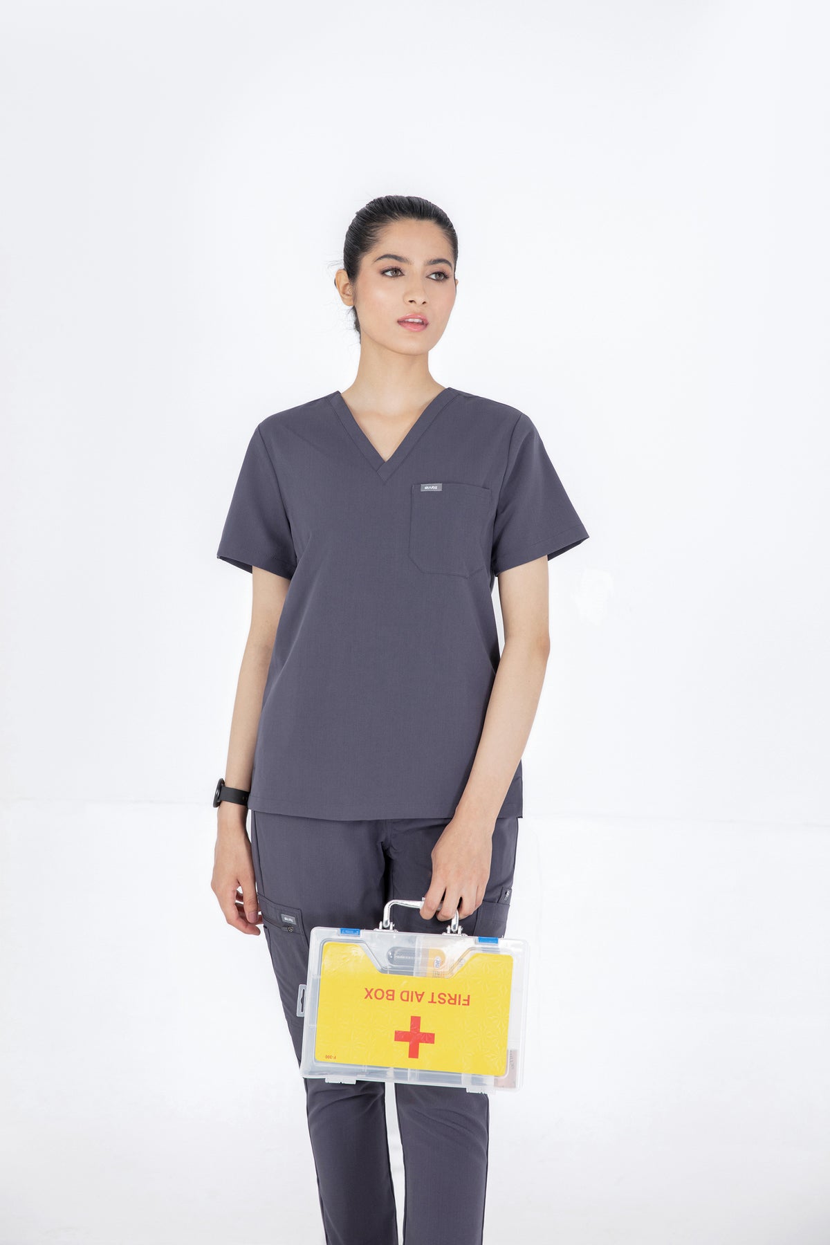 Aka V Neck One Pocket Scrub Womens