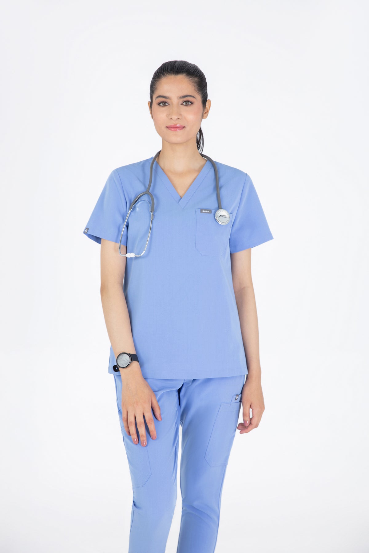 Aka V Neck One Pocket Scrub Womens