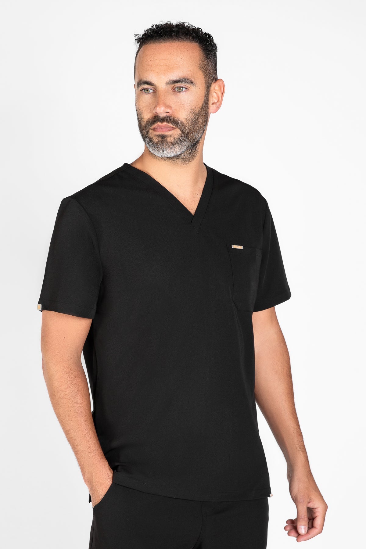 Kaizen V Neck One Pocket Scrub Top Mens