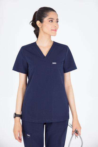 Kuro V Neck Four pockets Scrub With Invisible Side Pockets Women's