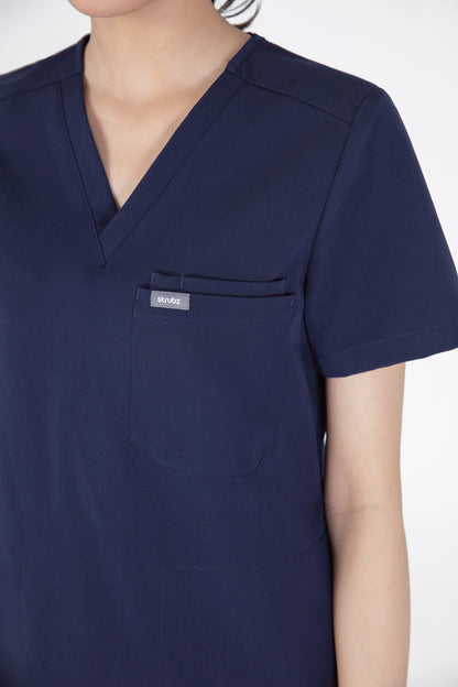 Kuro V Neck Four pockets Scrub With Invisible Side Pockets Women's