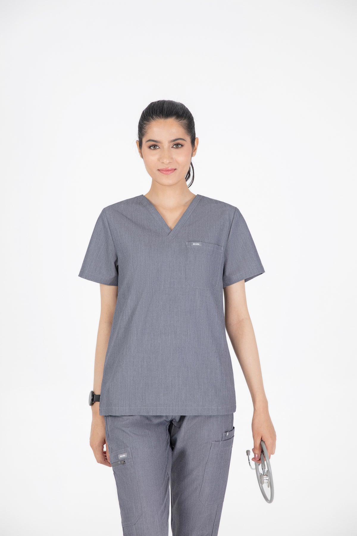 Aka V Neck One Pocket Scrub Womens