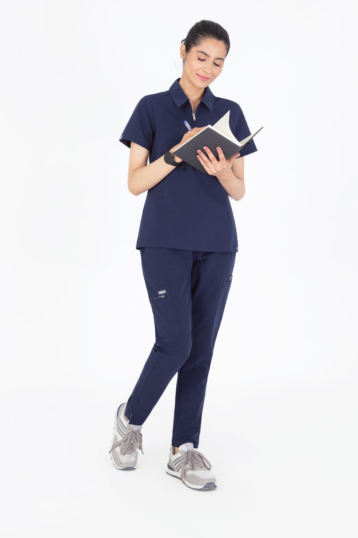 Kiro Zip Neck Polo Scrub womens