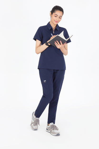 Kiro Zip Neck Polo Scrub womens