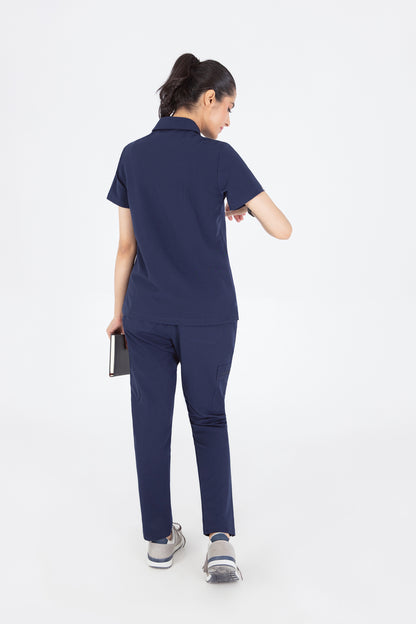Kiro Zip Neck Polo Scrub womens