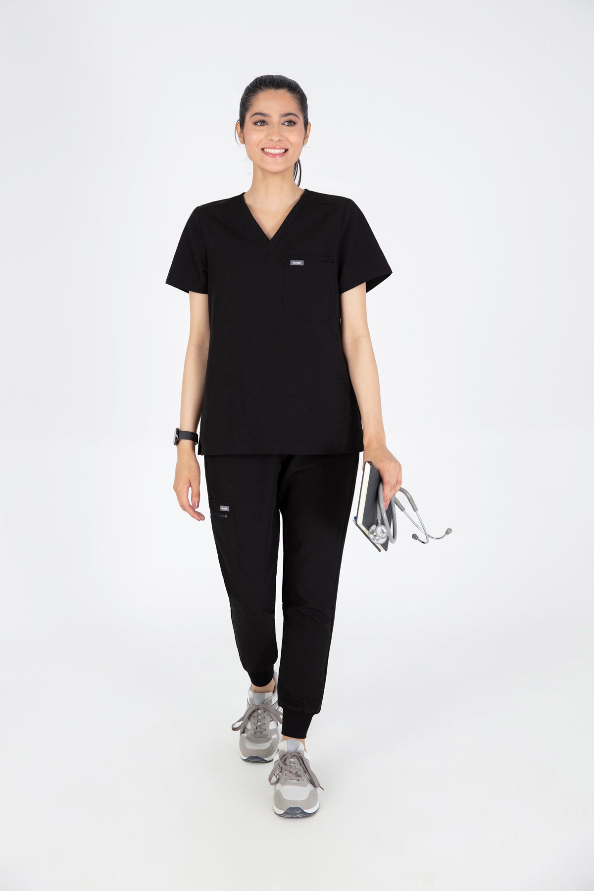 Kuro V Neck Four pockets Scrub With Invisible Side Pockets Women's