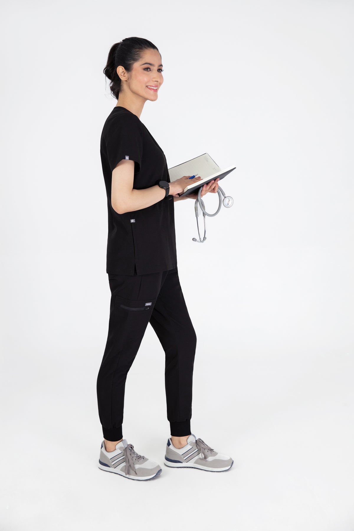 Kuro V Neck Four pockets Scrub With Invisible Side Pockets Women's