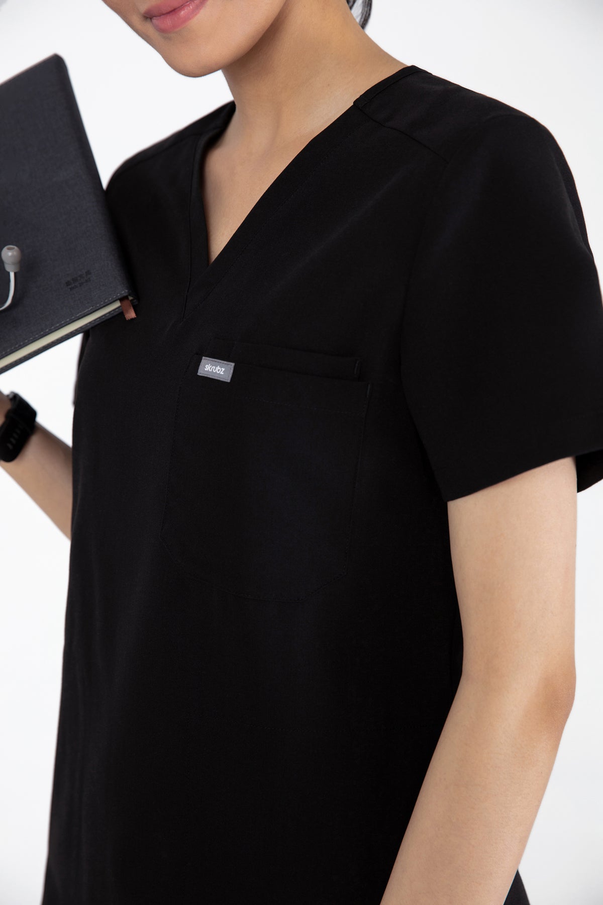 Kuro V Neck Four pockets Scrub With Invisible Side Pockets Women's