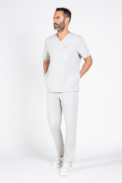 Tasca Men's V Neck Four pockets Scrub With Invisible Side Pockets