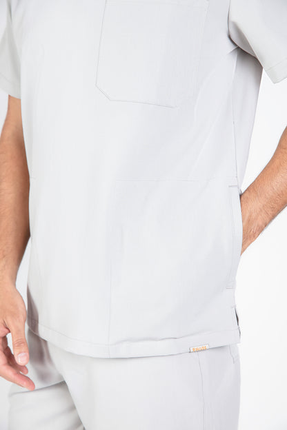 Tasca Men's V Neck Four pockets Scrub With Invisible Side Pockets