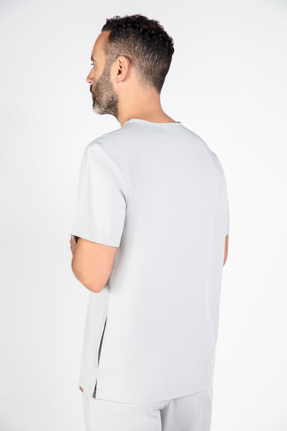 Tasca Men's V Neck Four pockets Scrub With Invisible Side Pockets