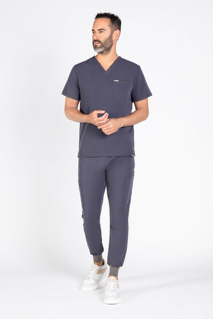 Kaizen V Neck One Pocket Scrub Top Mens