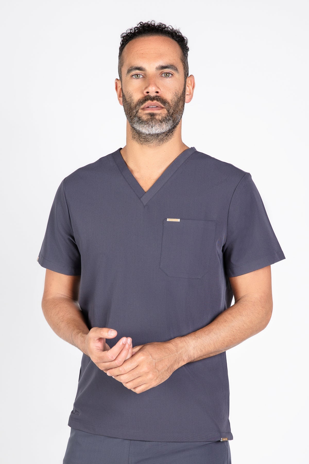Kaizen V Neck One Pocket Scrub Top Mens