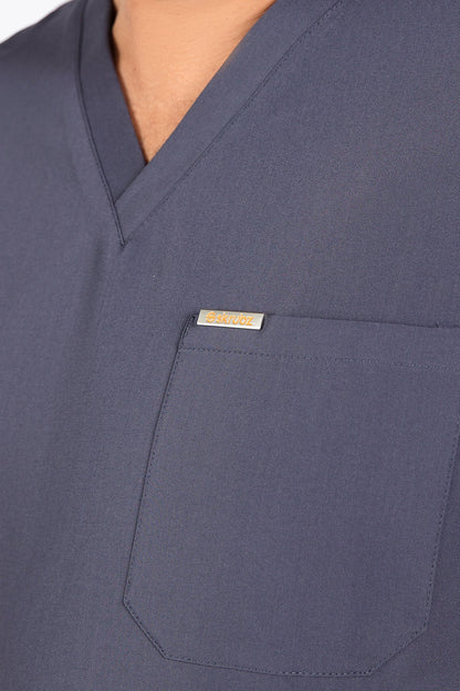 Kaizen V Neck One Pocket Scrub Top Mens