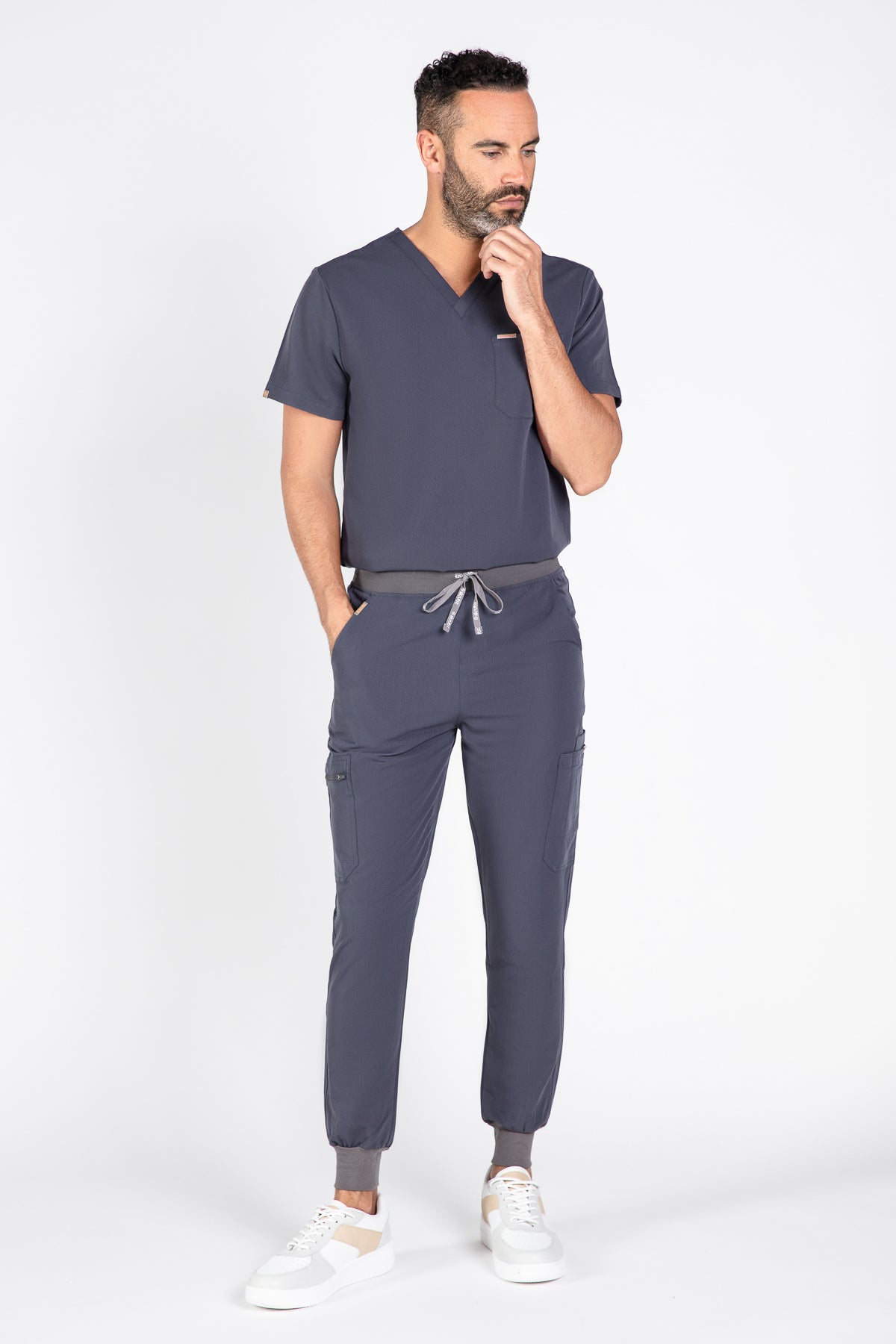 Aka V Neck One Pocket Scrub Mens