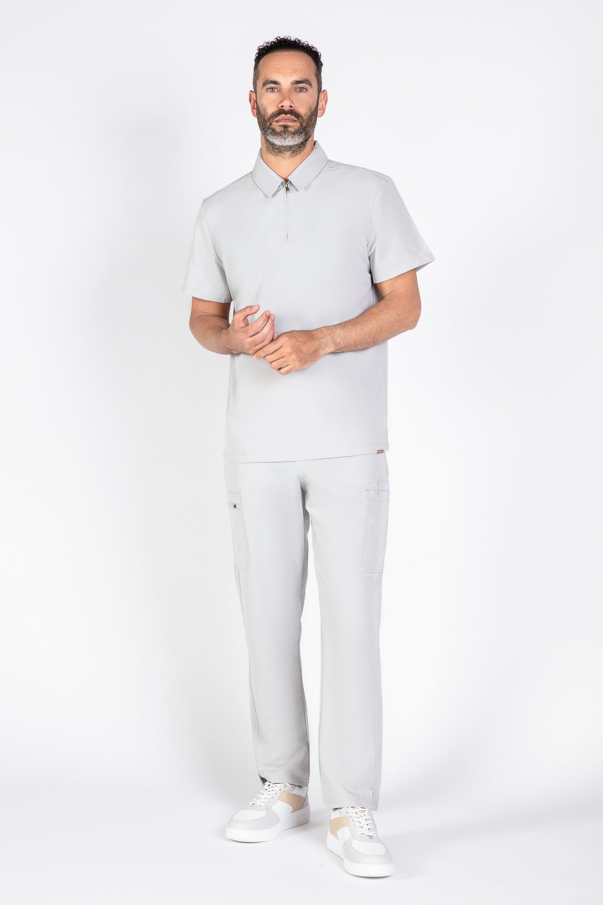 Kiro Zip Neck Polo Scrub Mens NewGen