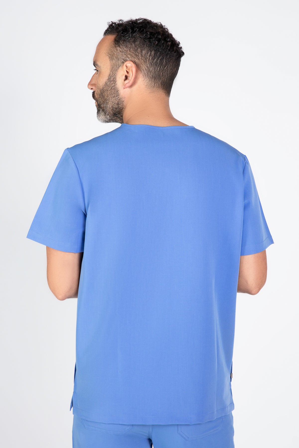 Tasca Men's V Neck Four pockets Scrub With Invisible Side Pockets