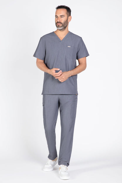 Kaizen V Neck One Pocket Scrub Top Mens