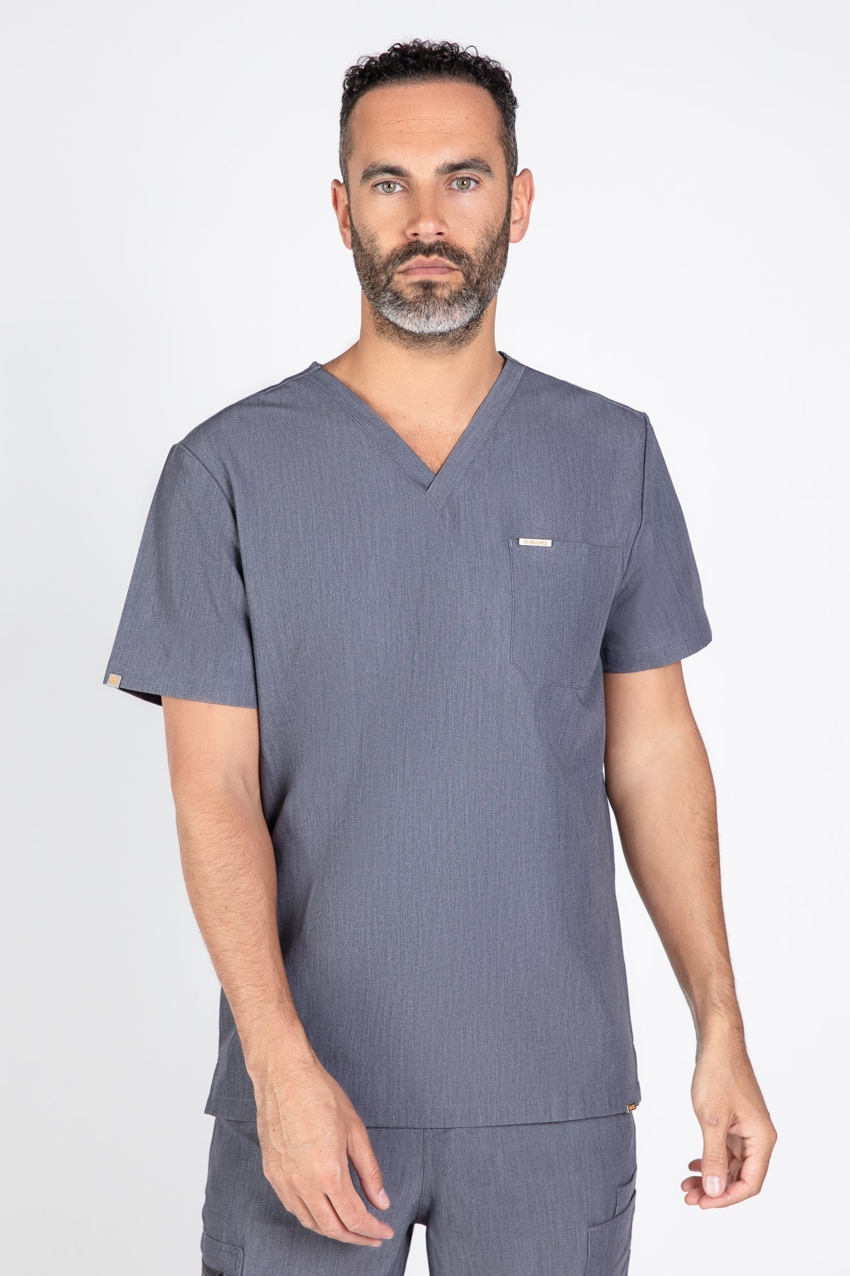 Kaizen V Neck One Pocket Scrub Top Mens