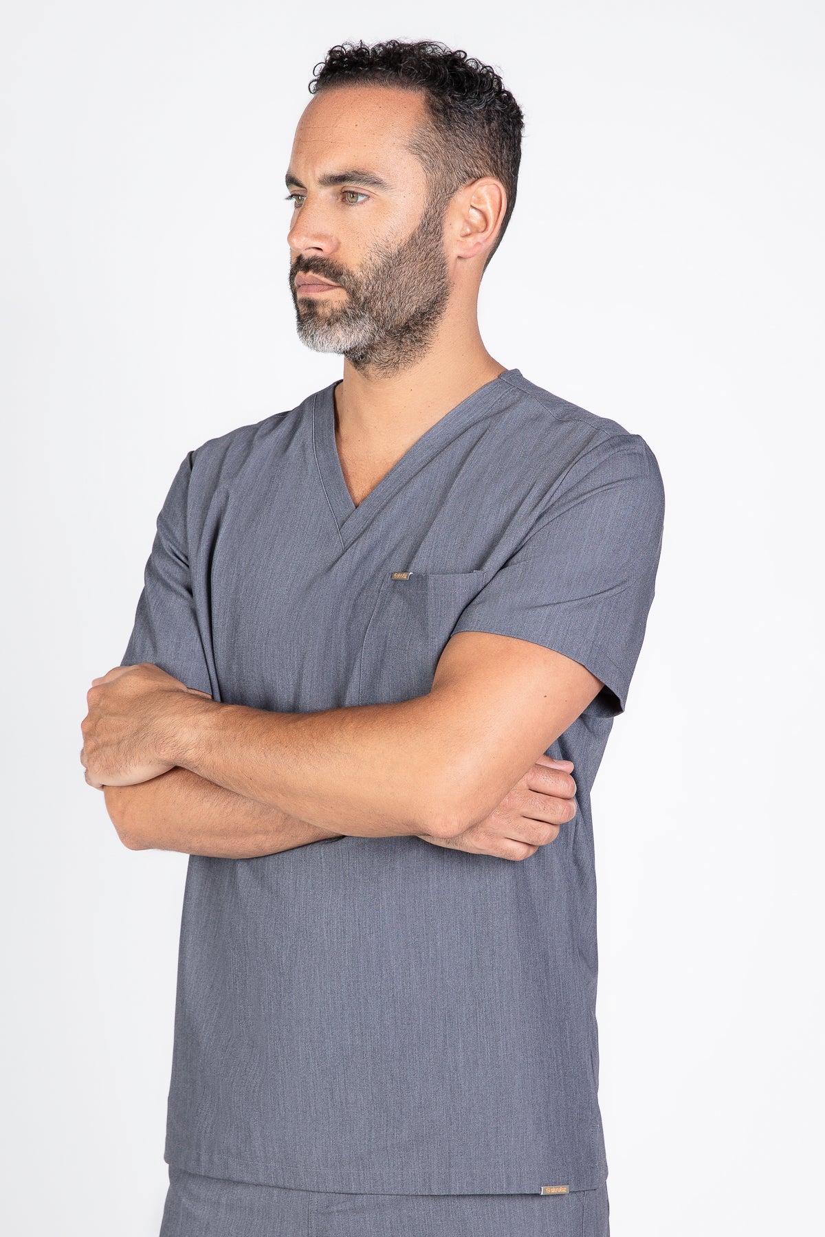 Kaizen V Neck One Pocket Scrub Top Mens