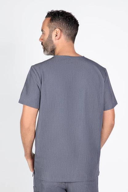 Kaizen V Neck One Pocket Scrub Top Mens