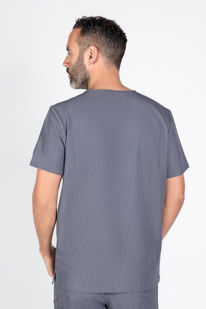 Kaizen V Neck One Pocket Scrub Top Mens
