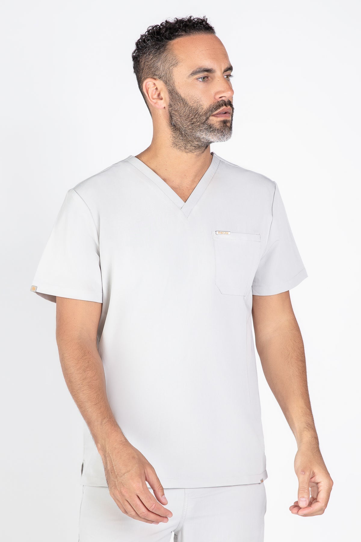 Kaizen V Neck One Pocket Scrub Top Mens