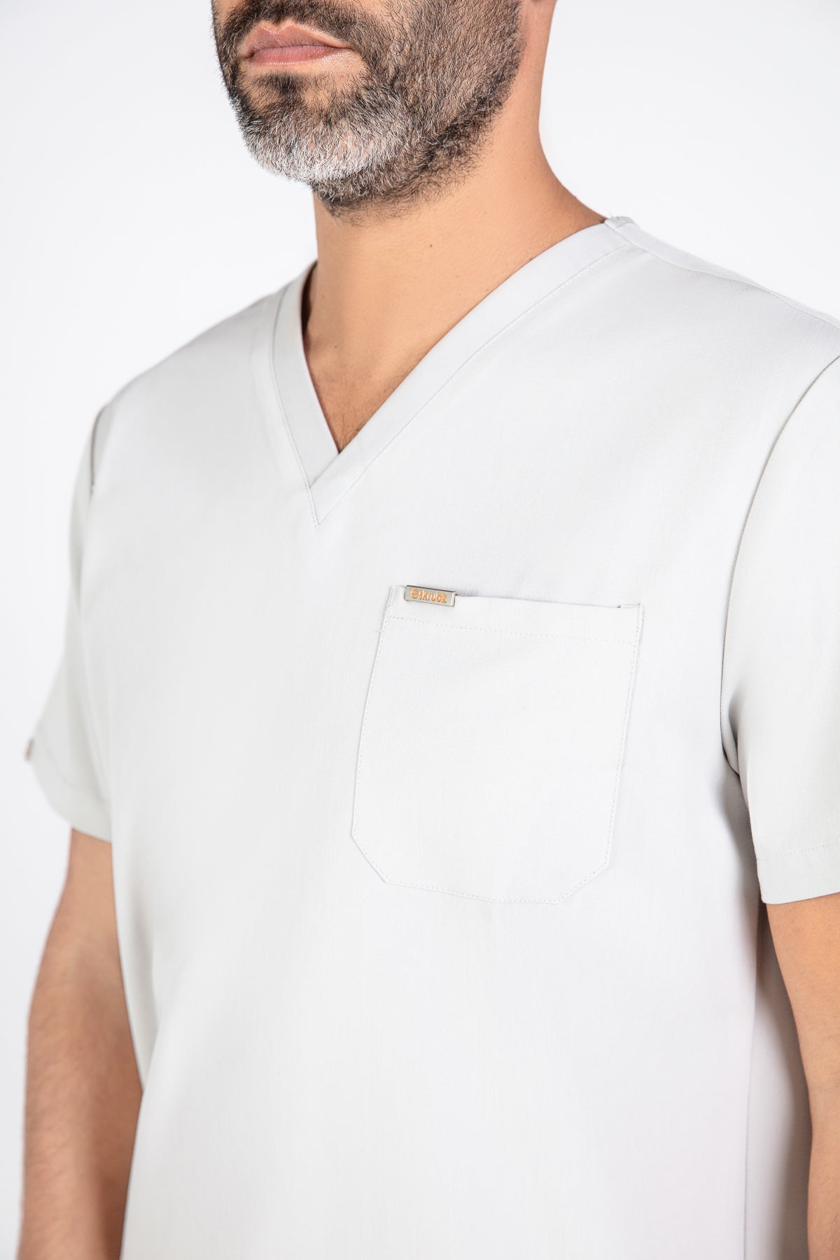 Kaizen V Neck One Pocket Scrub Top Mens