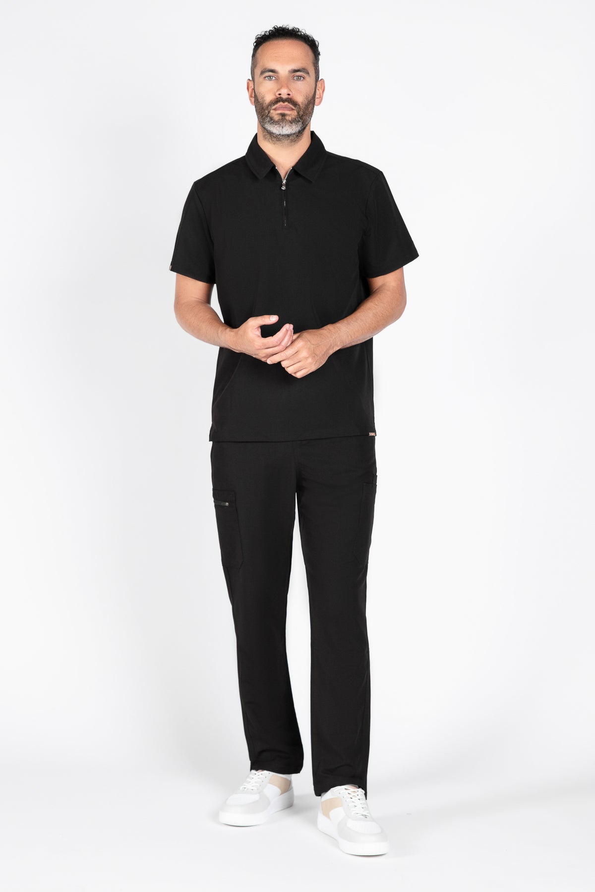 Kiro Zip Neck Polo Scrub Mens NewGen