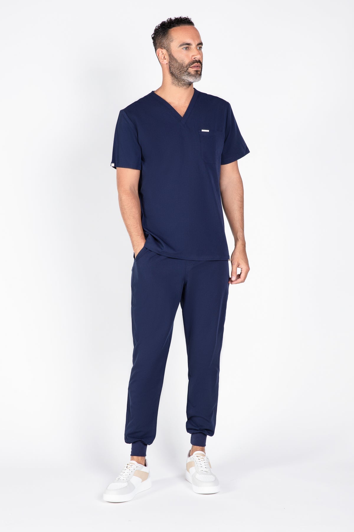 Kaizen V Neck One Pocket Scrub Top Mens