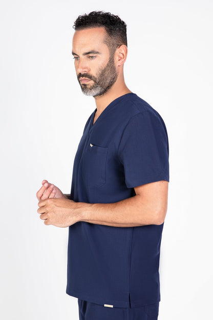 Kaizen V Neck One Pocket Scrub Top Mens