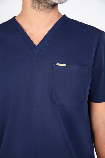 Kaizen V Neck One Pocket Scrub Top Mens