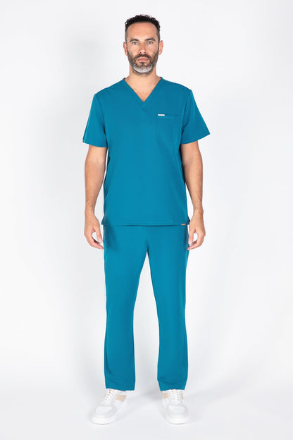 Kaizen V Neck One Pocket Scrub Top Mens