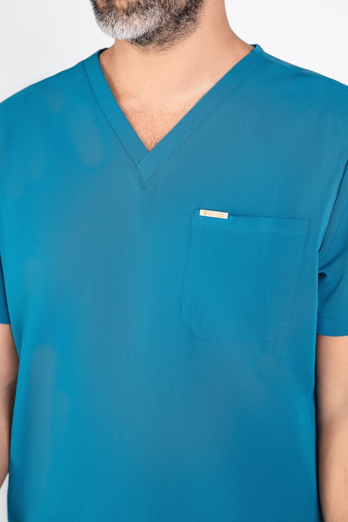 Kaizen V Neck One Pocket Scrub Top Mens