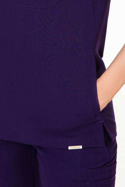 Tasca Women's V Neck Four pockets Scrub With Invisible Side Pockets