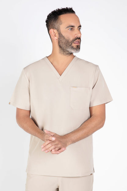 Kaizen V Neck One Pocket Scrub Top Mens