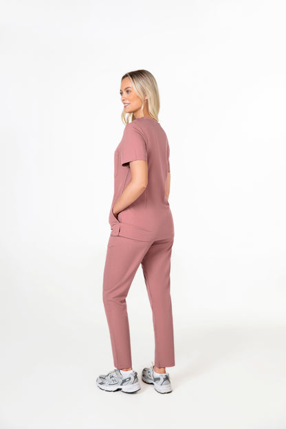 Tasca Women's V Neck Four pockets Scrub With Invisible Side Pockets