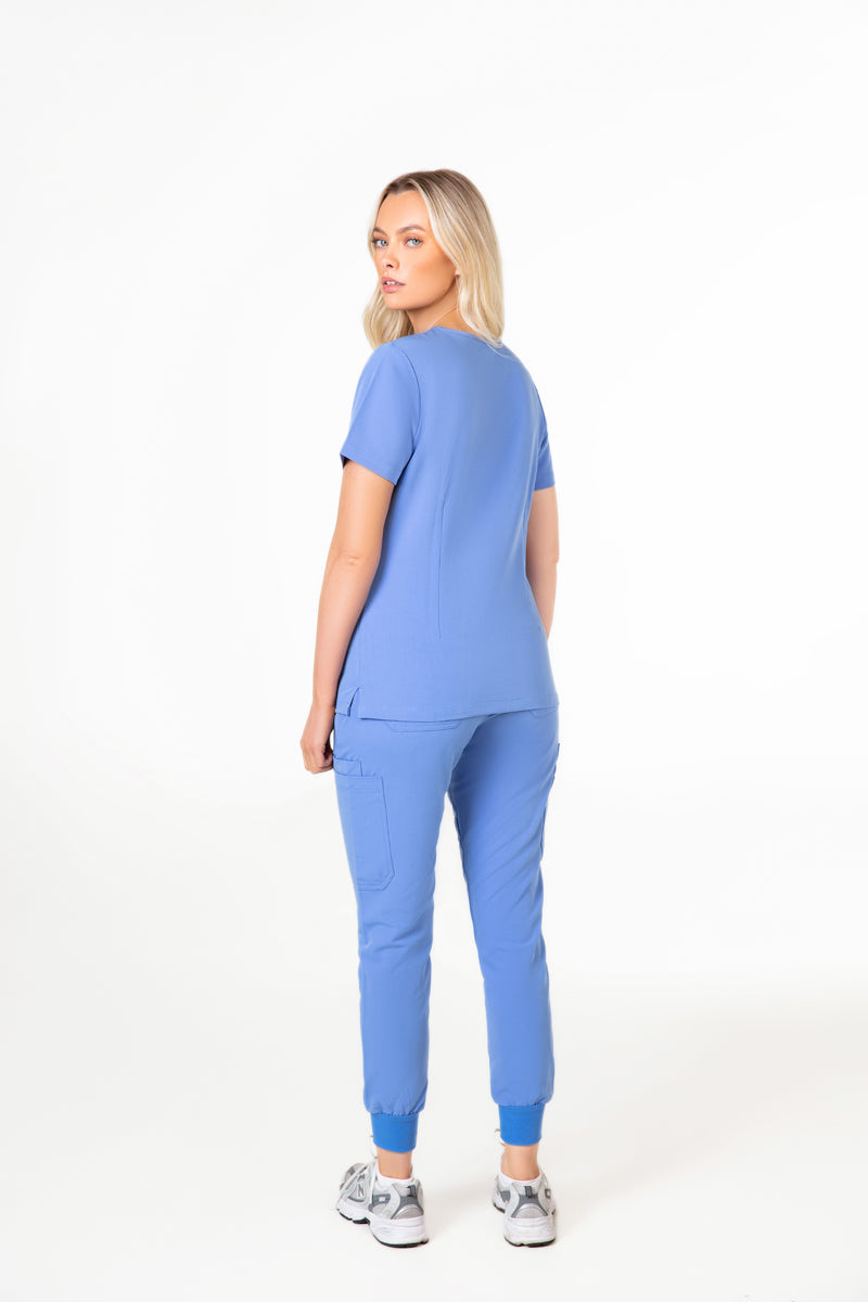 Kaizen V Neck One Pocket Scrub Top Womens