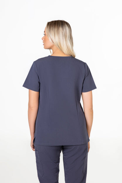 Kaizen V Neck One Pocket Scrub Top Womens