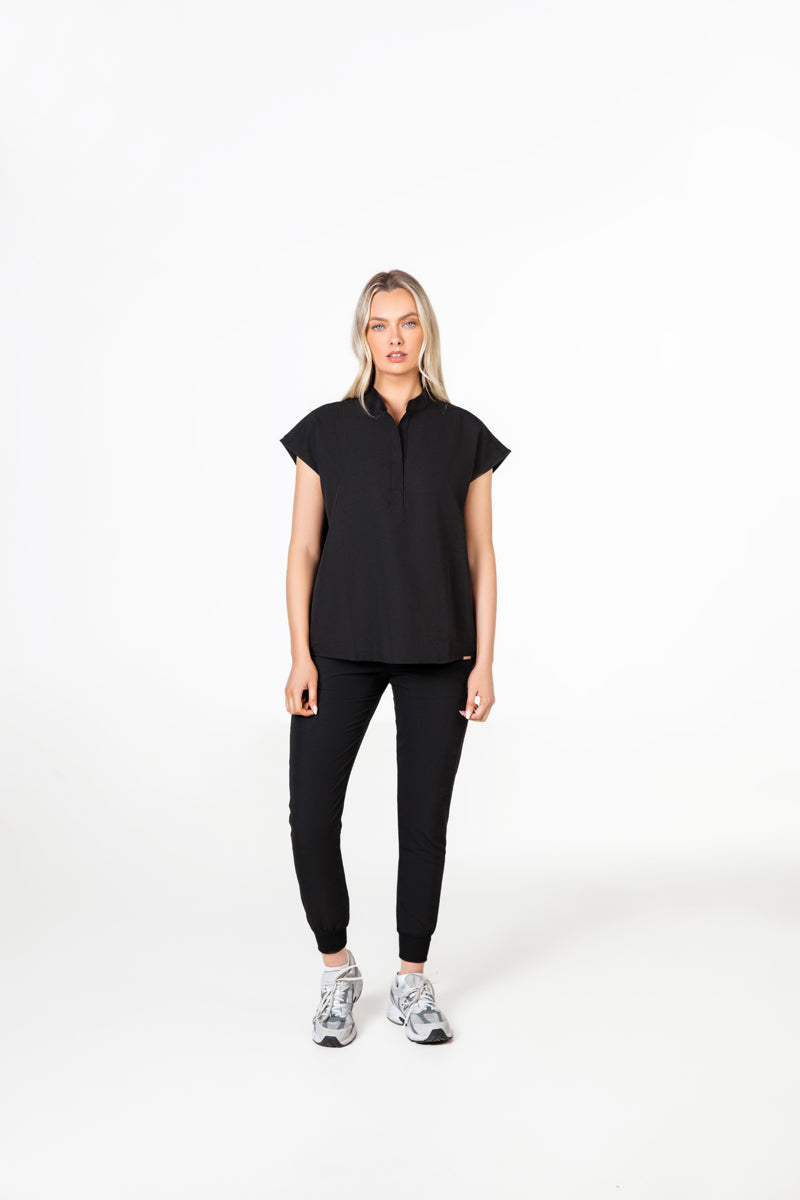 Mandarin Womens Collar Scrub Top