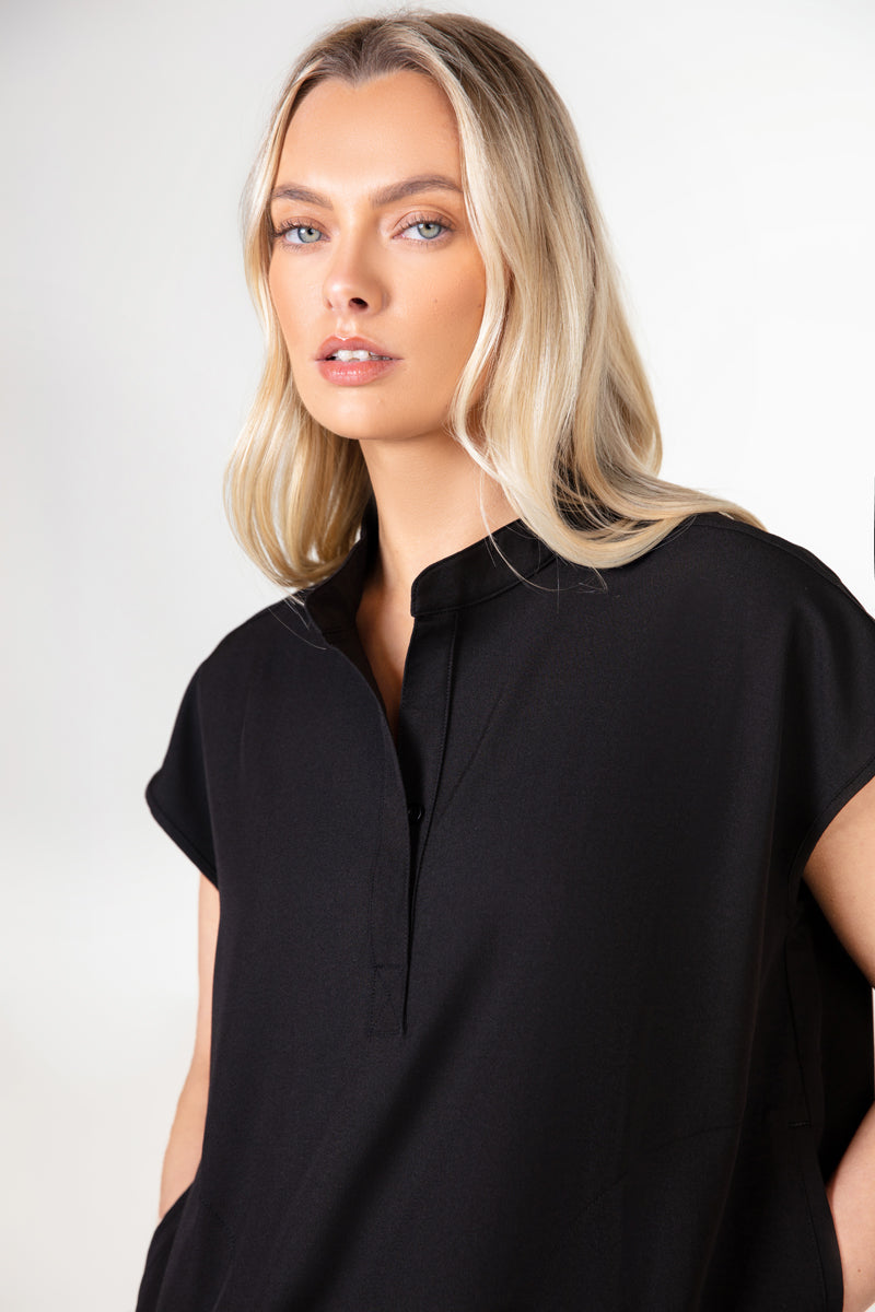 Mandarin Womens Collar Scrub Top