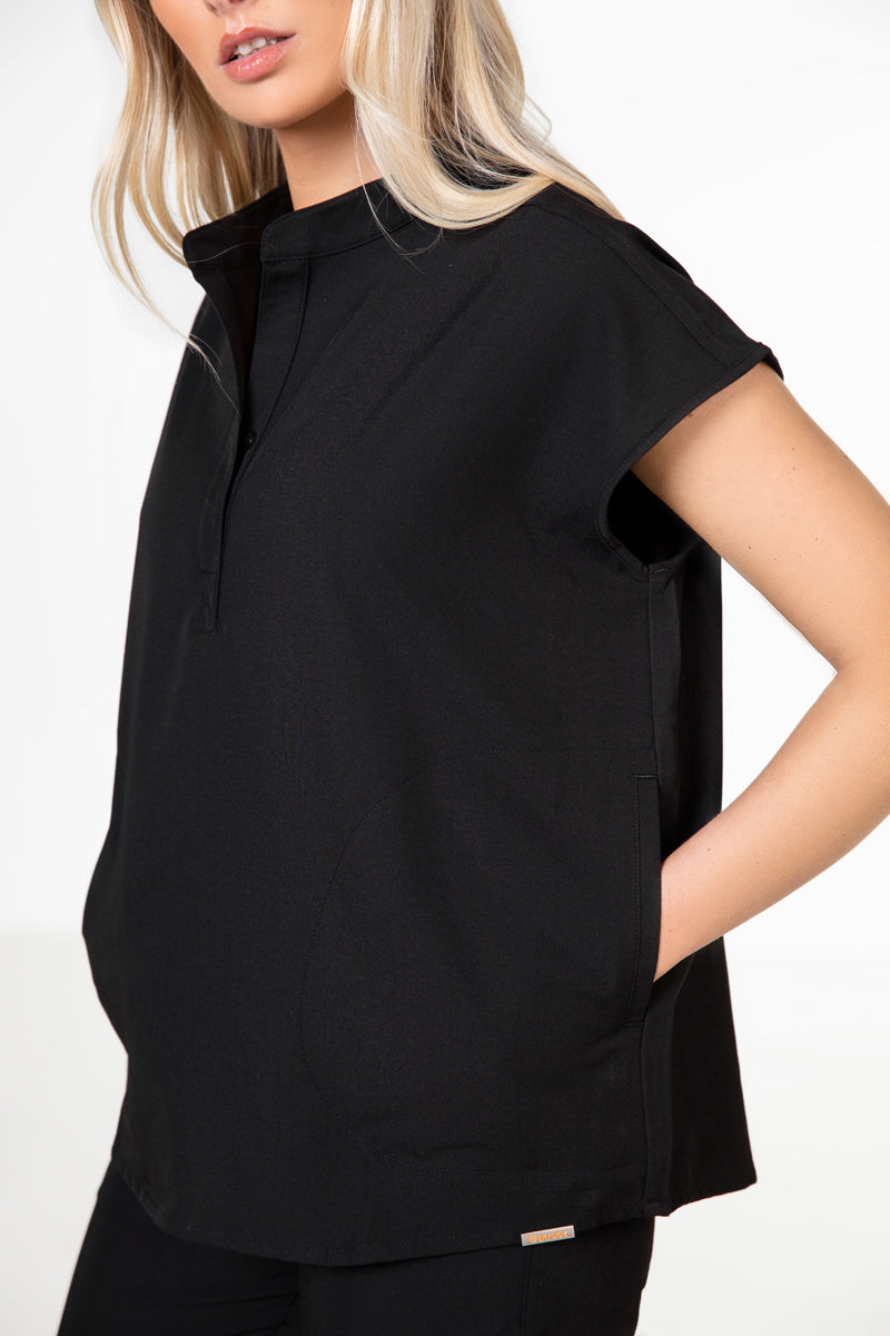 Mandarin Womens Collar Scrub Top