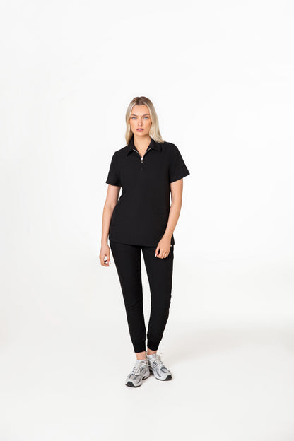 Kiro Zip Neck Polo Scrub Womens NewGen