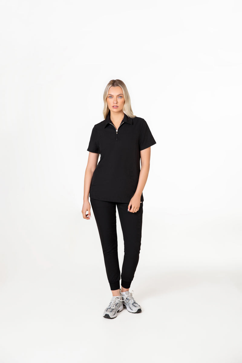 Kiro Zip Neck Polo Scrub Womens NewGen
