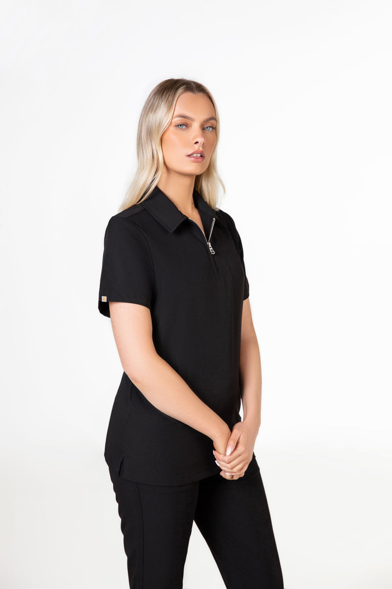 Kiro Zip Neck Polo Scrub Womens NewGen