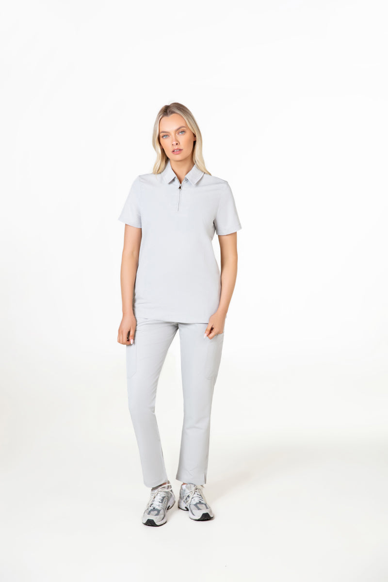 Kiro Zip Neck Polo Scrub Womens NewGen