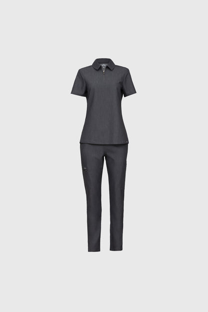 Kiro Zip Neck Polo Scrub womens