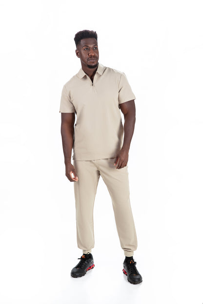 Kiro Side Pocket Zip Neck Top Mens