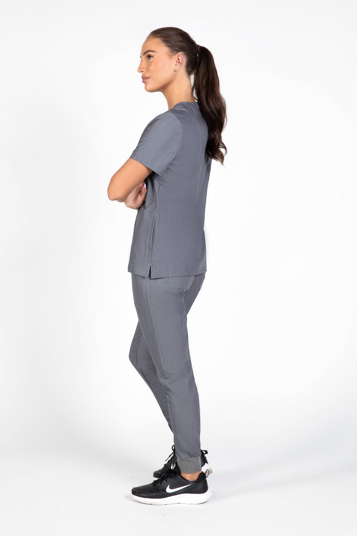 Kuro V Neck Four pockets Scrub With Invisible Side Pockets Women's